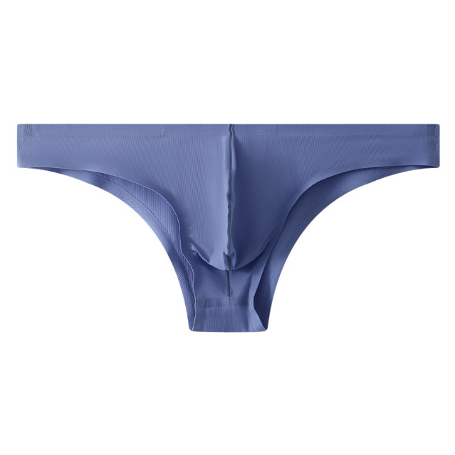 Black Men's Seamless Ice-Silk Low-Rise Brief, wholesale, sizes M/L/XL/XXL — view 3