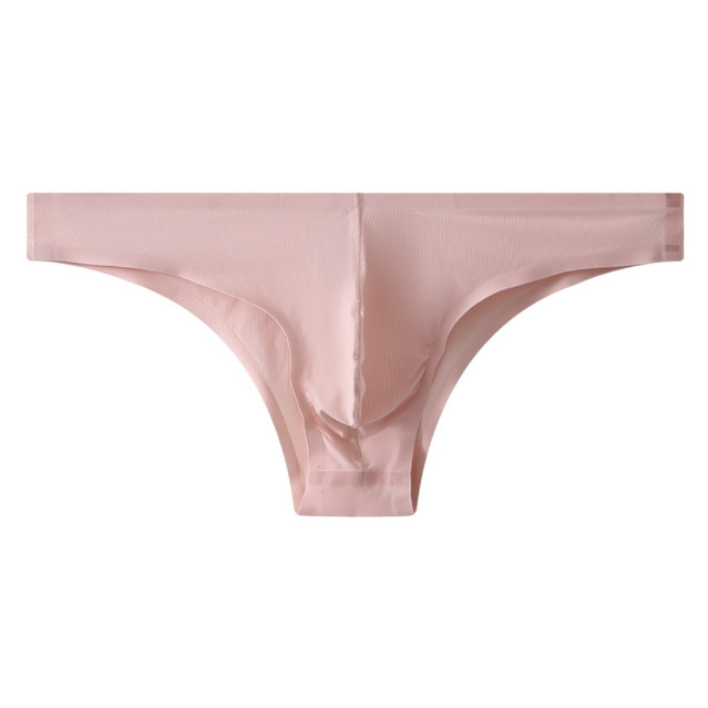 Black Men's Seamless Ice-Silk Low-Rise Brief, wholesale, sizes M/L/XL/XXL — view 4