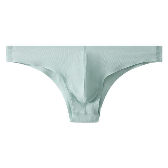 Black Men's Seamless Ice-Silk Low-Rise Brief, wholesale, sizes M/L/XL/XXL — view 5